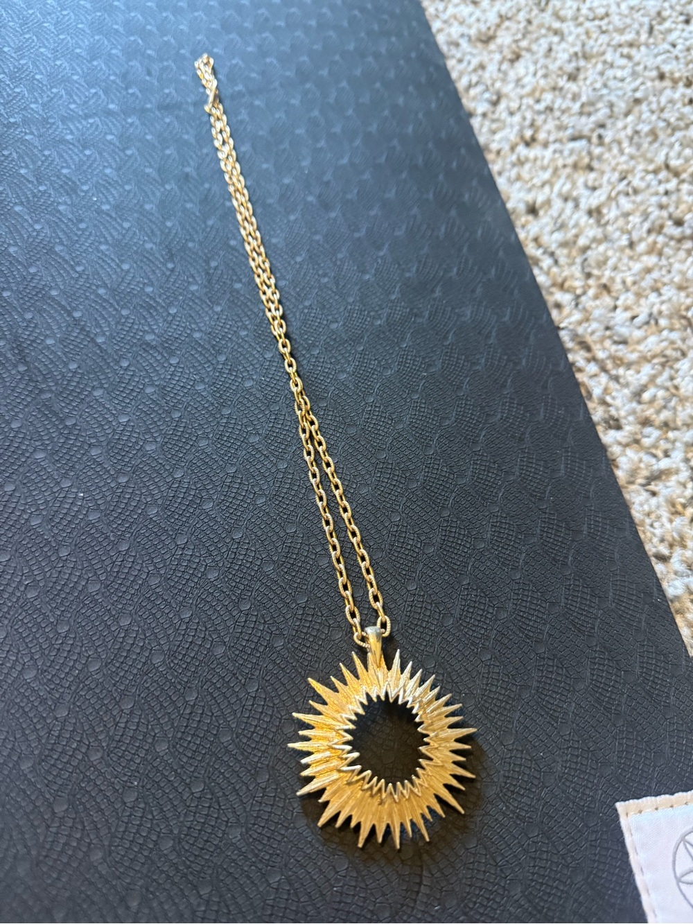 Gold Sunburst Pendant Necklace - Classic Women's Jewelry13